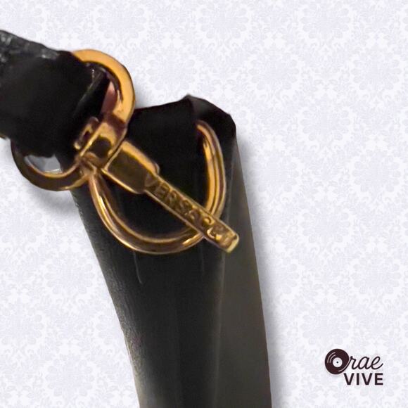 Authentic Versace Calfskin Virtus Tote Bag Black - Picture 7 of 9